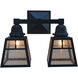 A-line 2 Light 12.75 inch Raw Copper Sconce Wall Light in White Opalescent, T-Bar Overlay, T-Bar Overlay