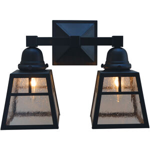 A-line 2 Light 12.75 inch Mission Brown Sconce Wall Light in Almond Mica, T-Bar Overlay, T-Bar Overlay