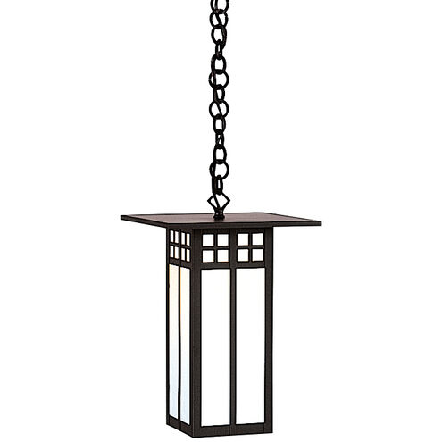 Glasgow 1 Light 9 inch Antique Brass Pendant Ceiling Light in Red and White Opalescent