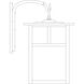 Mission 1 Light 24.88 inch Rustic Brown Outdoor Wall Mount in White Opalescent, T-Bar Overlay