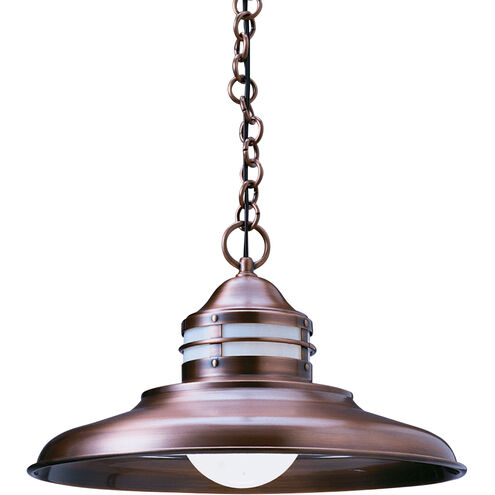 Newport 1 Light 17 inch Rustic Brown Pendant Ceiling Light in Almond Mica