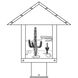 Timber Ridge 1 Light 12 inch Antique Brass Post Mount in Rain Mist