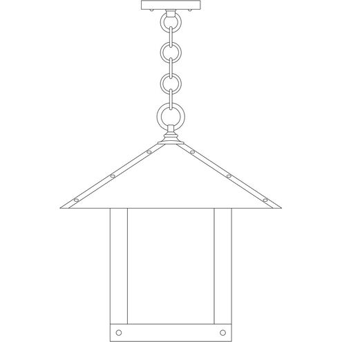 Timber Ridge 1 Light 16 inch Antique Copper Pendant Ceiling Light in Clear Seedy