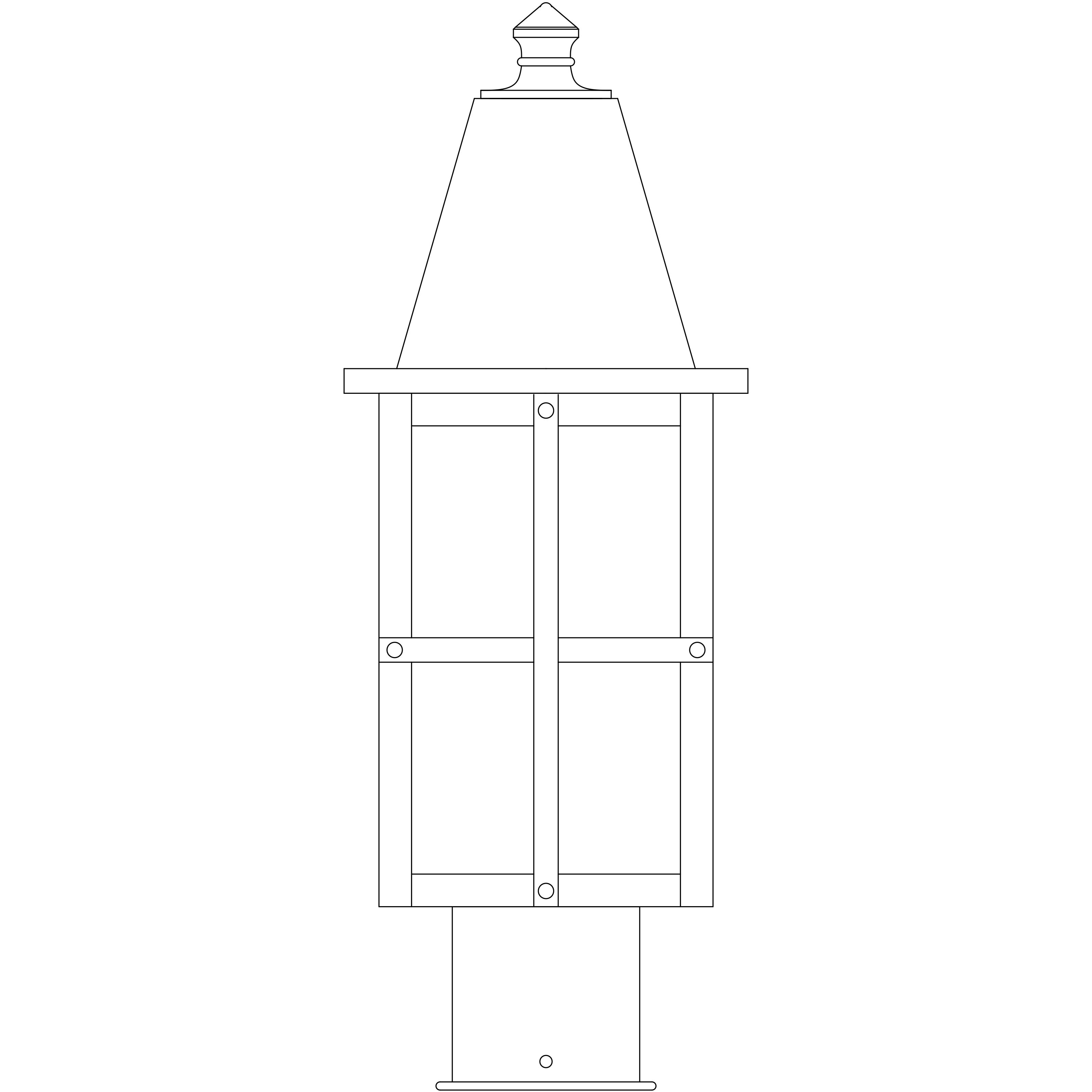 Hartford 1 Light 16.5 inch Rustic Brown Post Mount in Tan