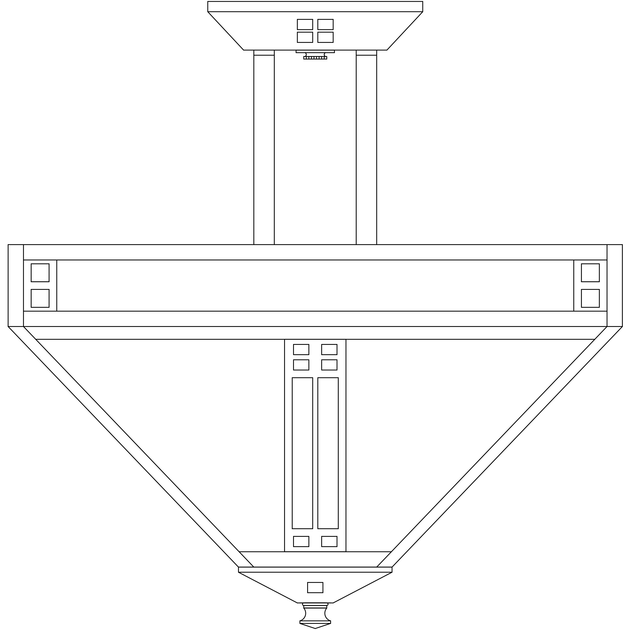 Prairie 4 Light 15 inch Bronze Semi-Flush Mount Ceiling Light in Gold White Iridescent