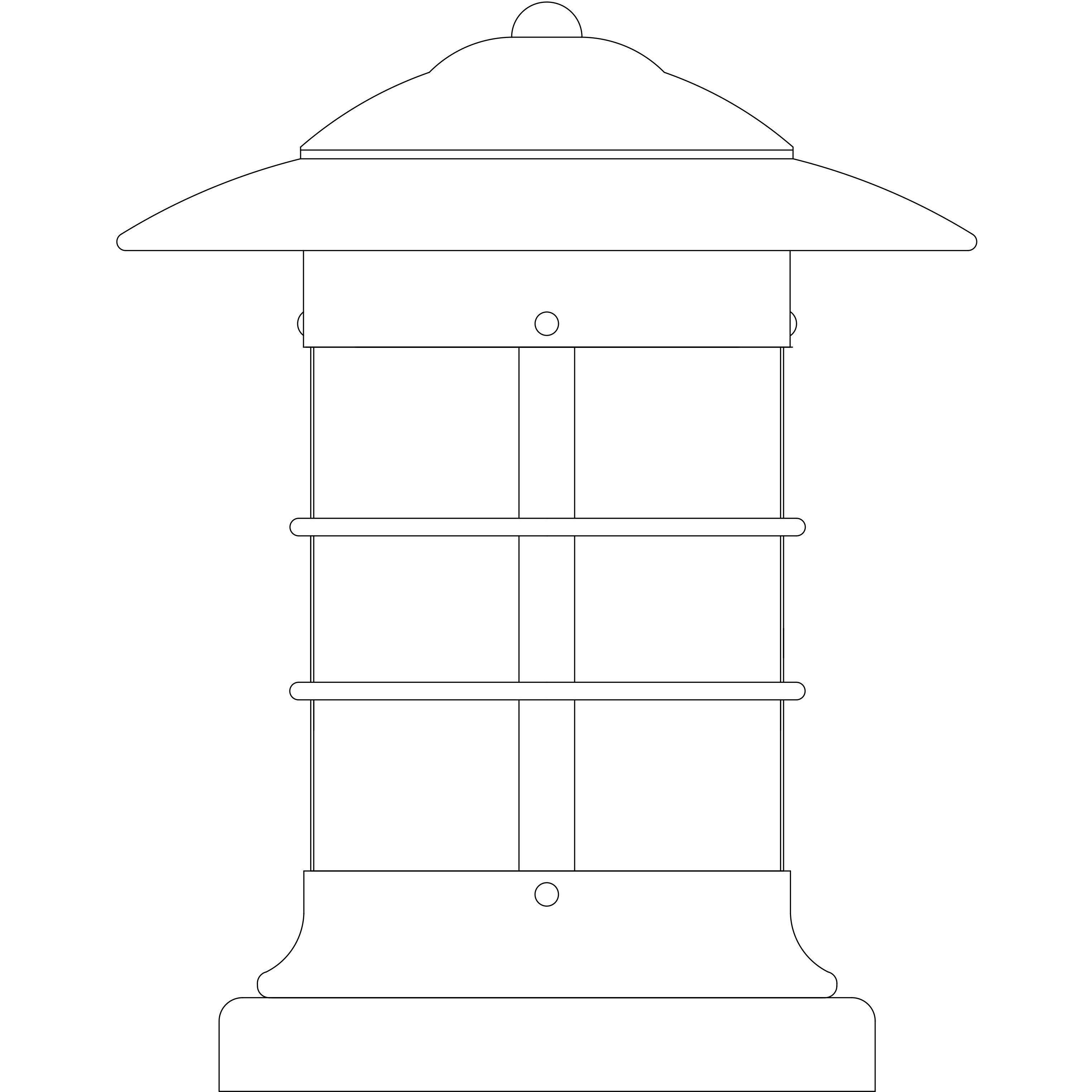 Newport 1 Light 11.62 inch Antique Brass Column Mount in Cream