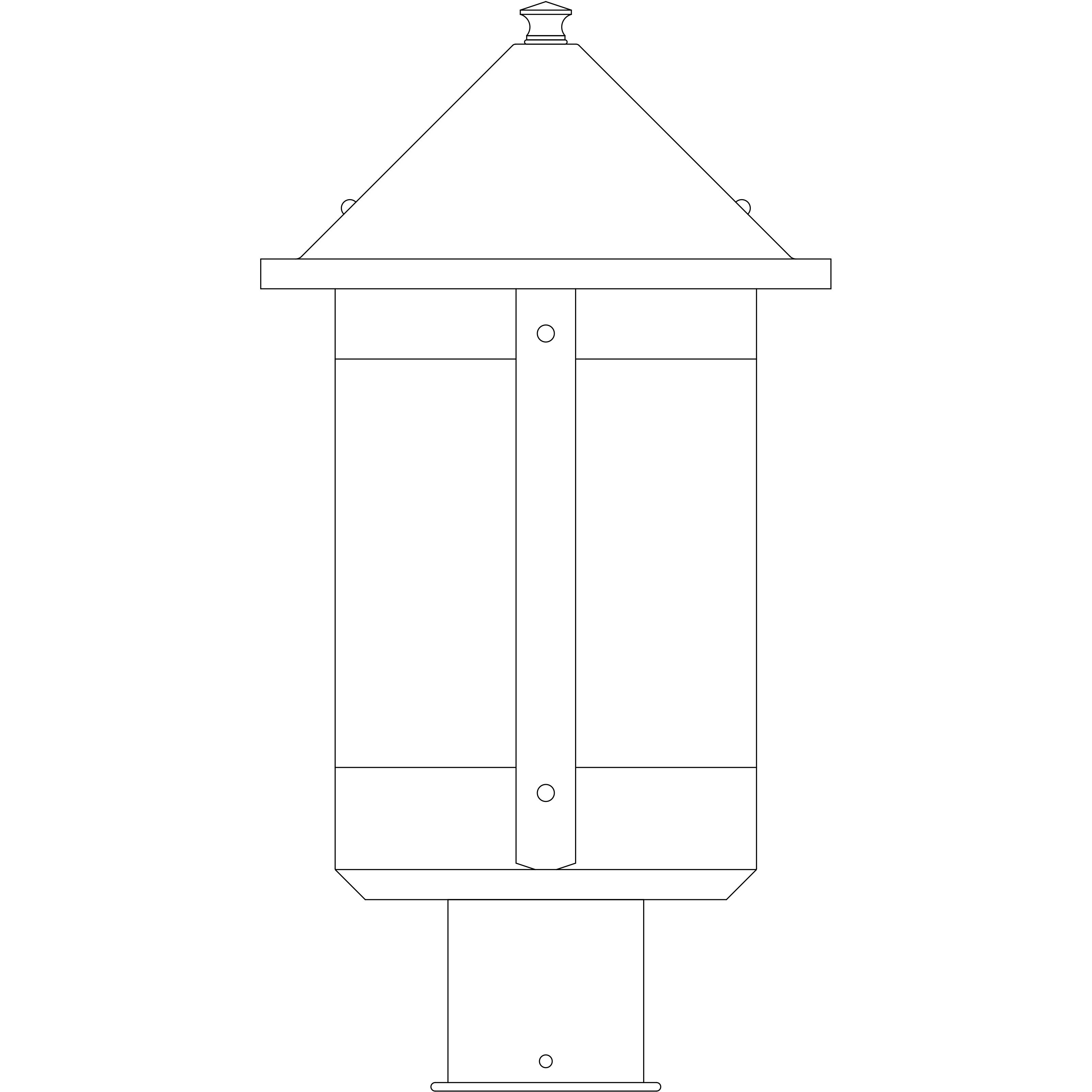 Berkeley 1 Light 13.25 inch Mission Brown Post Mount in White Opalescent