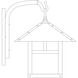 Evergreen 1 Light 15.12 inch Pewter Outdoor Wall Mount in Off White, Sycamore Filigree