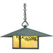 Monterey 1 Light 17 inch Antique Brass Pendant Ceiling Light in Almond Mica, Cloud Lift Overlay