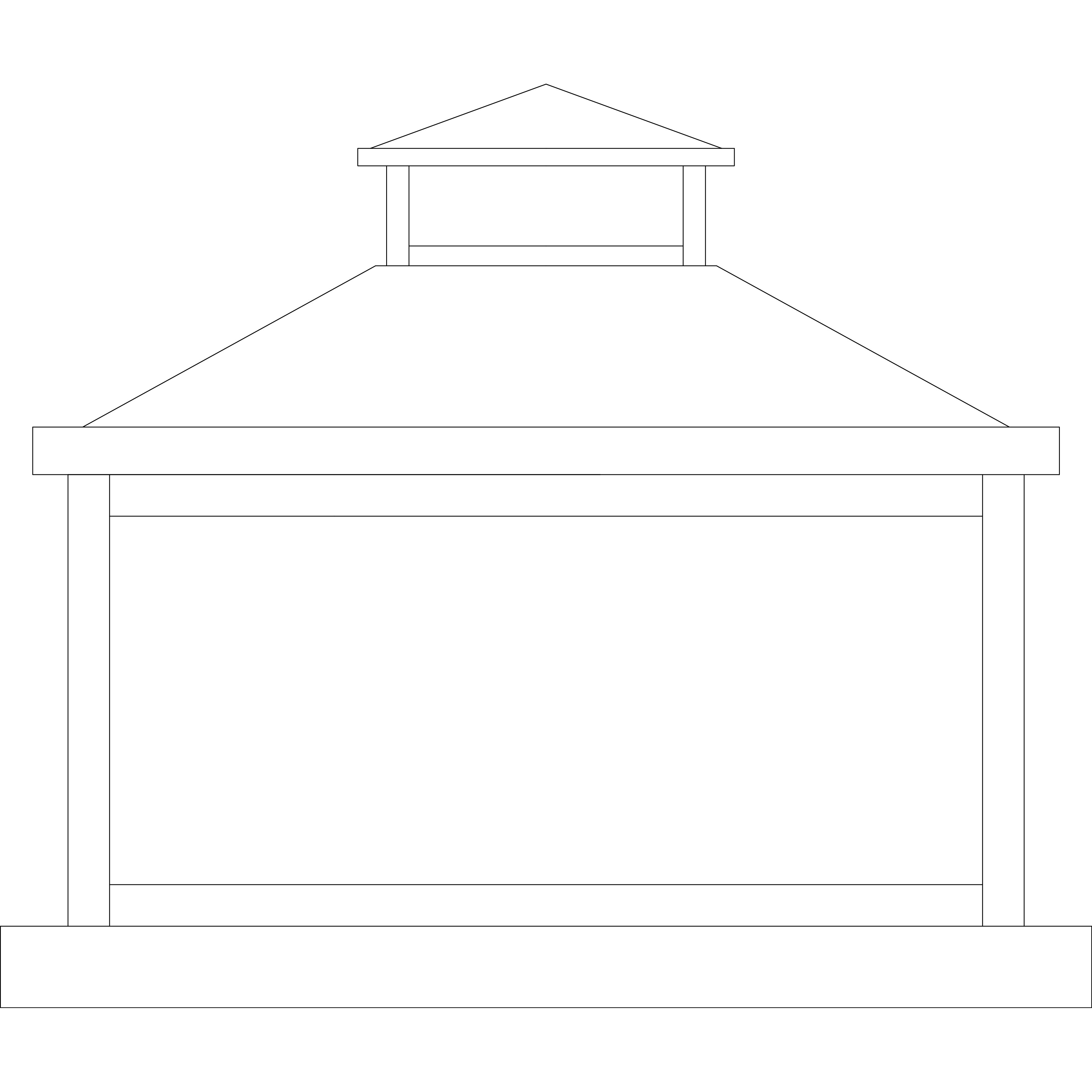 Canterbury 4 Light 11 inch Antique Brass Column Mount in Tan