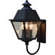 Inverness 3 Light 18 inch Rustic Brown Outdoor Wall Mount in Rain Mist