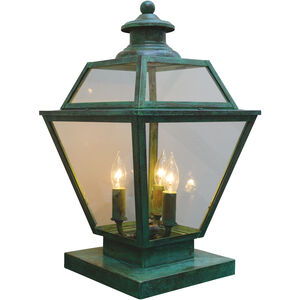 Inverness 3 Light 18.5 inch Bronze Column Mount in Clear
