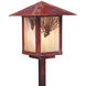 Evergreen 120V 100 watt Verdigris Patina Landscape Light in White Opalescent, T-Bar Overlay