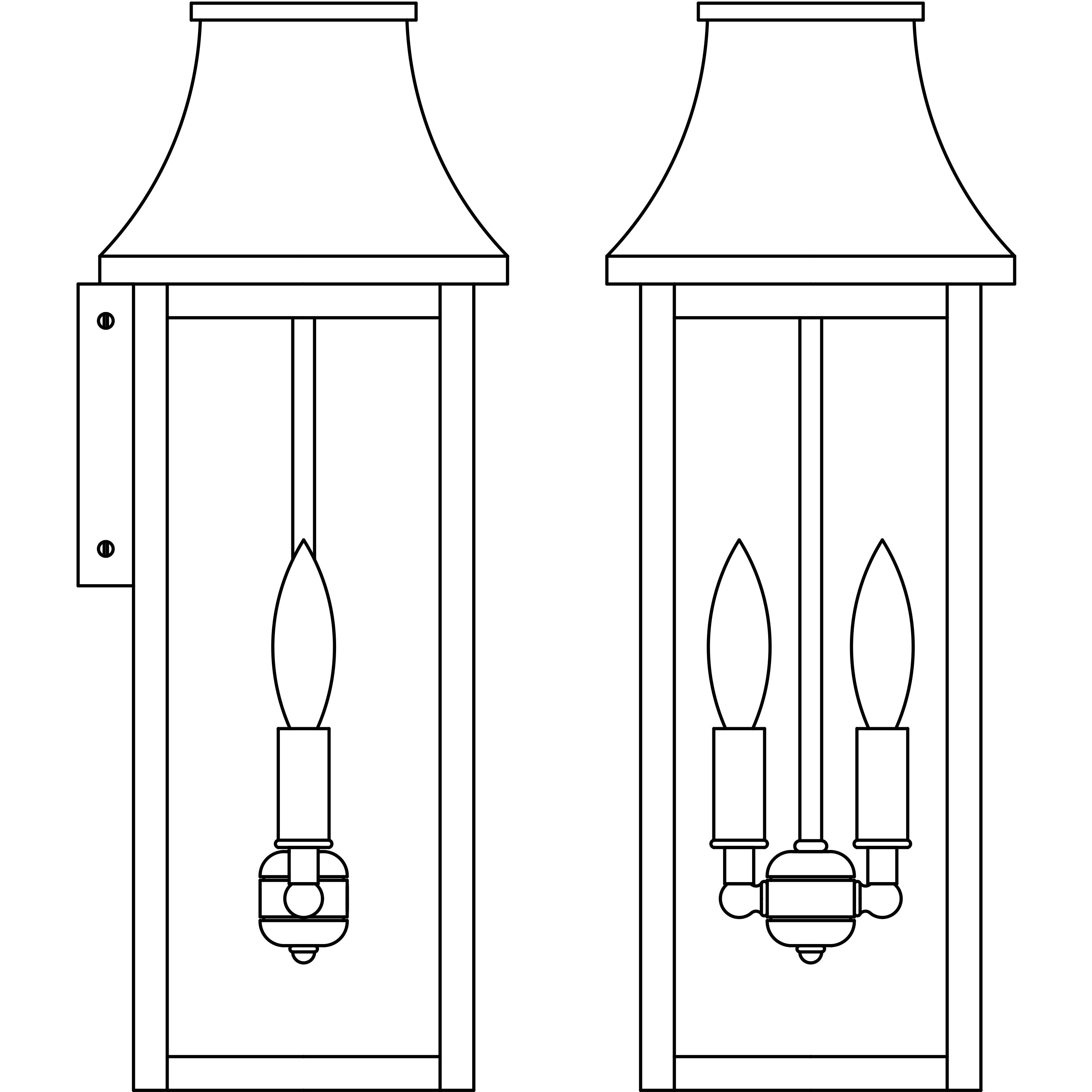 Providence 2 Light 19 inch Pewter Outdoor Wall Mount in Rain Mist
