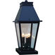 Croydon 3 Light 17.5 inch Rustic Brown Column Mount in Clear
