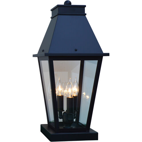 Croydon 3 Light 17.5 inch Rustic Brown Column Mount in Clear