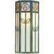 Saint Clair 1 Light 7.62 inch Verdigris Patina Wall Mount Wall Light in Gold White Iridescent