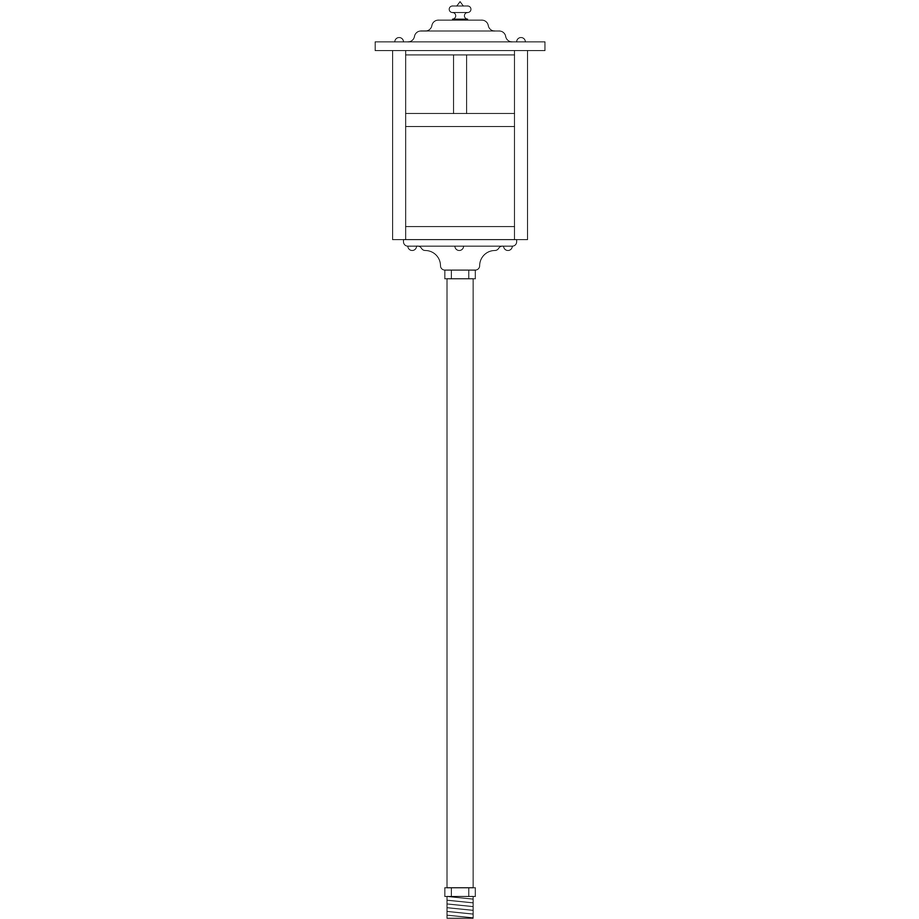 Mission 12V 18 watt Verdigris Patina Landscape Light in White Opalescent, T-Bar Overlay