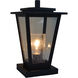 Brighton 1 Light 13 inch Bronze Column Mount in Clear with White Inner Cylinder