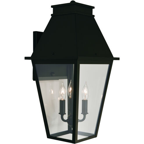 Croydon 3 Light 20.5 inch Bronze Outdoor Wall Mount in Clear
