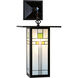 Franklin 1 Light 9 inch Satin Black Wall Mount Wall Light in Yellow and Green Silk Screen