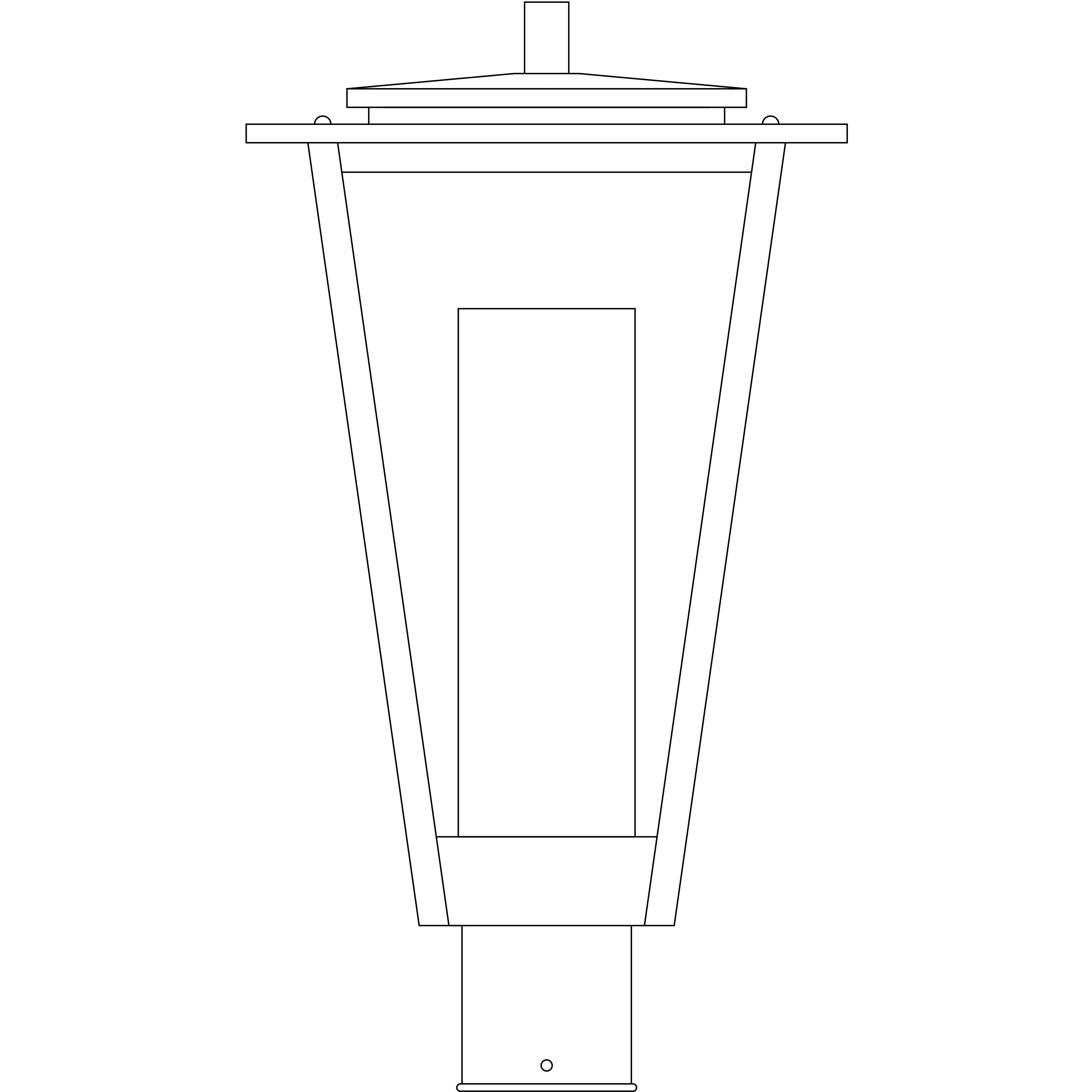 Brighton 1 Light 15.5 inch Antique Brass Post Mount in Clear with Clear Seedy Inner Cylinder