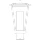 Brighton 1 Light 15.5 inch Bronze Post Mount in Clear with Clear Seedy Inner Cylinder