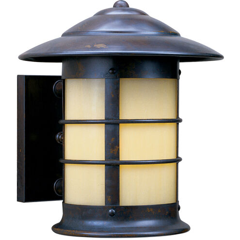 Newport 1 Light 10.62 inch Verdigris Patina Outdoor Wall Mount in Tan