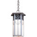 Saint Clair 1 Light 8 inch Rustic Brown Pendant Ceiling Light in Frosted