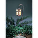 Mission 12V 18 watt Antique Brass Landscape Light in Amber Mica, T-Bar Overlay