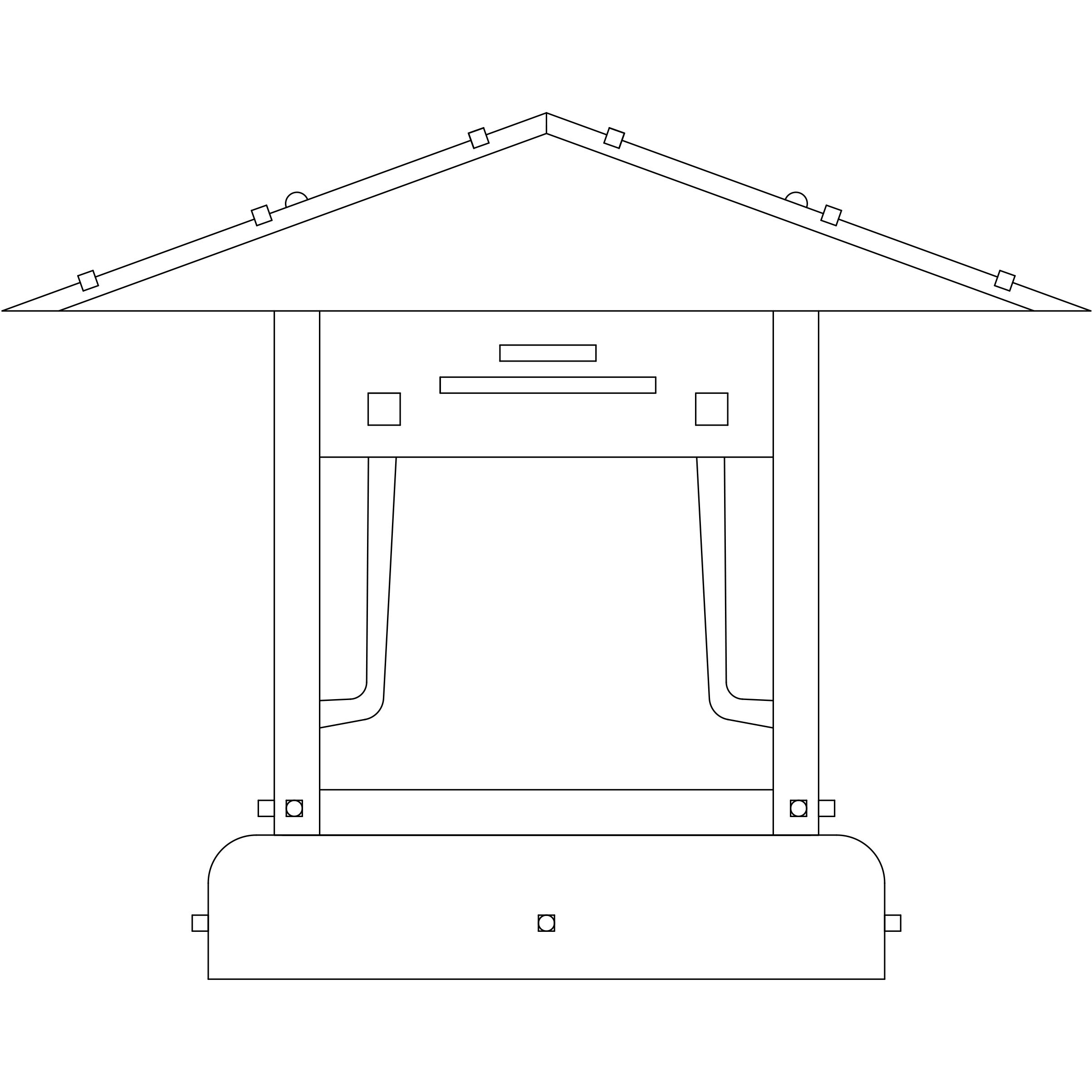 Pagoda 1 Light 7.5 inch Rustic Brown Column Mount in Green-Red-Gold White Iridescent
