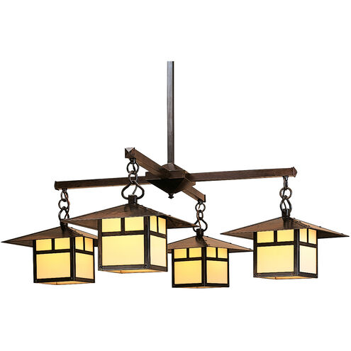 Monterey 4 Light 41.38 inch Verdigris Patina Chandelier Ceiling Light in White Opalescent, T-Bar Overlay