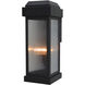 Sydney 2 Light 18 inch Rustic Brown Outdoor Wall Lantern in Clear