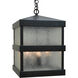 Barcelona 4 Light 12 inch Satin Black Outdoor Pendant in Aerolite