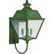 Inverness 3 Light 23 inch Mission Brown Outdoor Wall Mount in Rain Mist