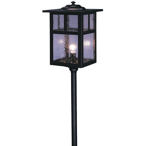 Mission 12V 18 watt Verdigris Patina Landscape Light in White Opalescent, T-Bar Overlay