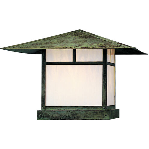 Monterey 1 Light 17 inch Rustic Brown Column Mount in White Opalescent, Pine Needle Filigree