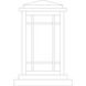 Avenue 1 Light 13.5 inch Rustic Brown Column Mount in Off White