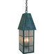 Hampton 2 Light 8 inch Verdigris Patina Pendant Ceiling Light in White Opalescent