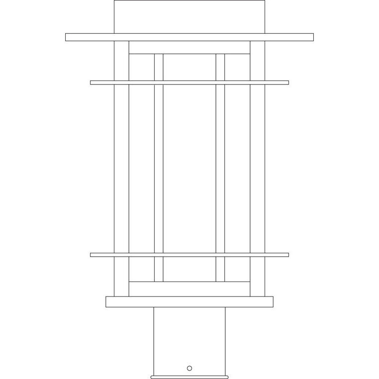 Oak Park 1 Light 16 inch Verdigris Patina Post Mount in White Opalescent