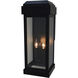 Sydney 2 Light 23.5 inch Satin Black Outdoor Wall Lantern in Dew Drop