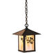 Evergreen 1 Light 9 inch Antique Copper Pendant Ceiling Light in Cream, Sycamore Filigree