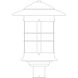 Newport 1 Light 20 inch Satin Black Post Mount in Almond Mica
