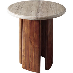 Abacus 20.47 X 19.69 inch Brown / Brown / Beige End Table