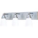 Simplicity 3 Light 24 inch Satin Black Wall Mount Wall Light, Glass Sold Separately