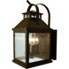 Canterbury 3 Light 15 inch Rustic Brown Outdoor Wall Mount in Cream
