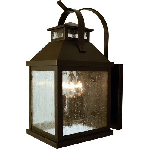 Canterbury 3 Light 15 inch Rustic Brown Outdoor Wall Mount in Cream