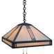 Prairie 4 Light 18.12 inch Pewter Pendant Ceiling Light in Gold White Iridescent