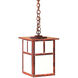 Mission 1 Light 10 inch Bronze Pendant Ceiling Light in Amber Mica, Empty