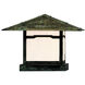 Monterey 1 Light 9 inch Pewter Column Mount in Amber Mica, T-Bar Overlay